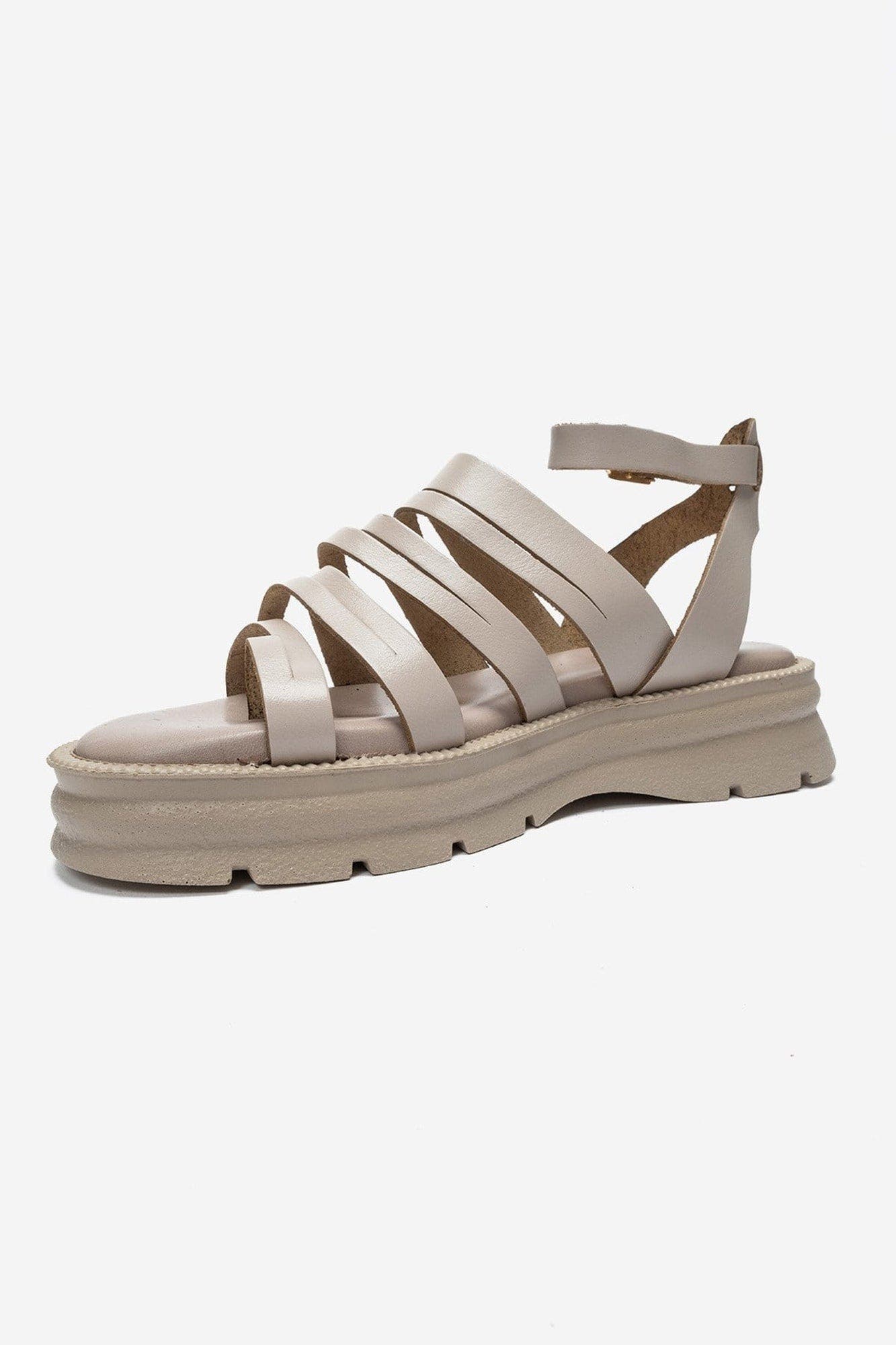 Pelsa Leather Multi Strap Sandal, Alternate, color, Cream