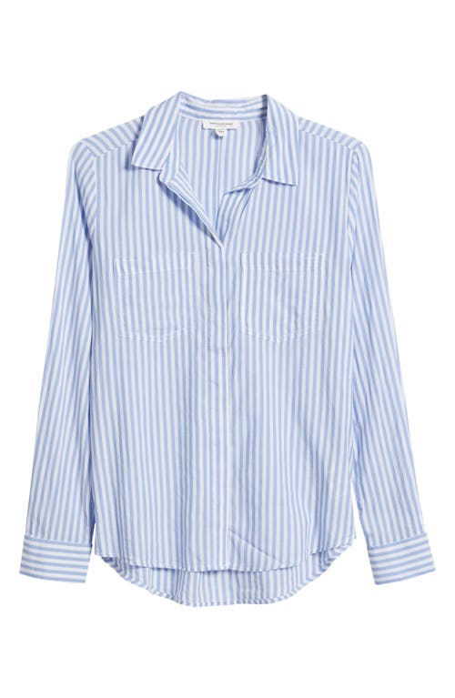 BEACHLUNCHLOUNGE BEACHLUNCHLOUNGE STRIPE COTTON & MODAL BUTTON-UP SHIRT