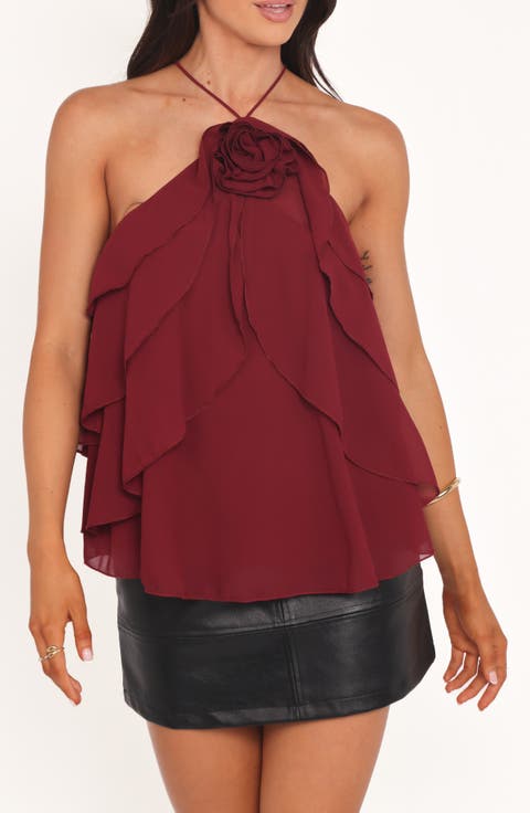 Zorina Sleeveless Chiffon Top