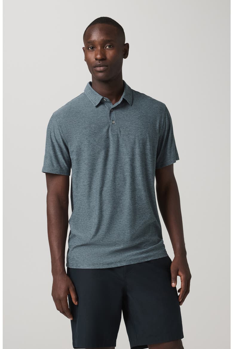 Strato Tech Performance Polo, Alternate, color, BLUE SEA HEATHER