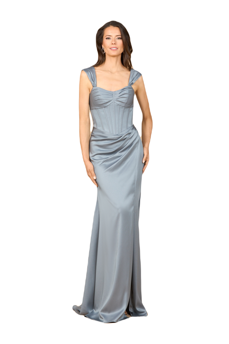 Sleeveless Corset Gown, Main, color, Twilight