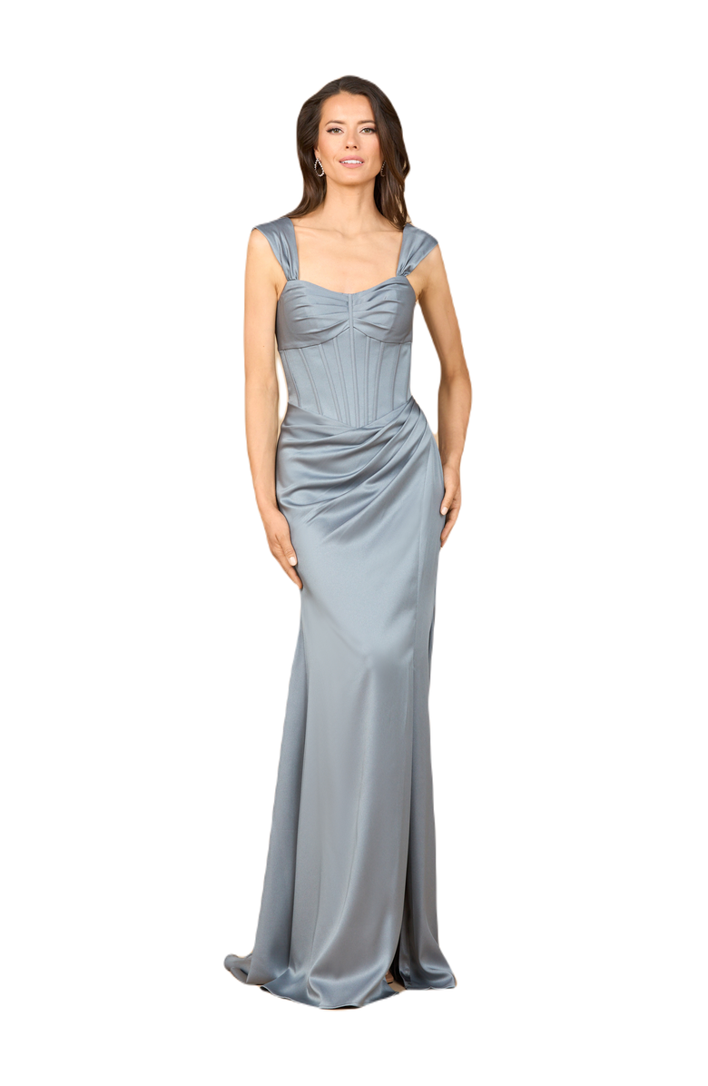 LARA New York Sleeveless Corset Gown, Main, color, Twilight