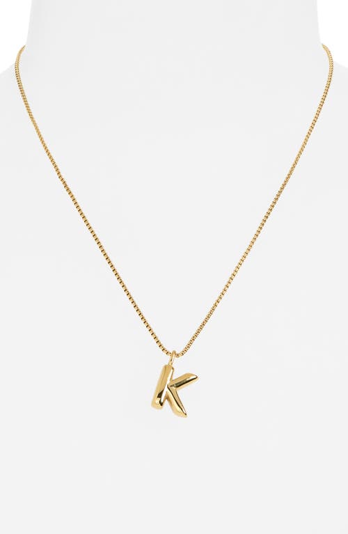 Open Edit Waterproof Bubble Initial Pendant Necklace