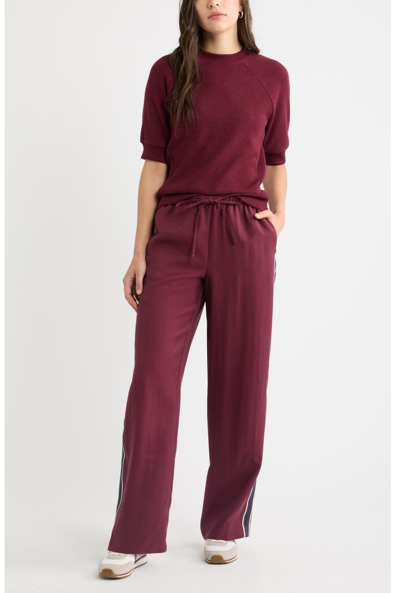 Bubble Sleeve Sweatshirt, Alternate, color, BURGUNDY LONDON