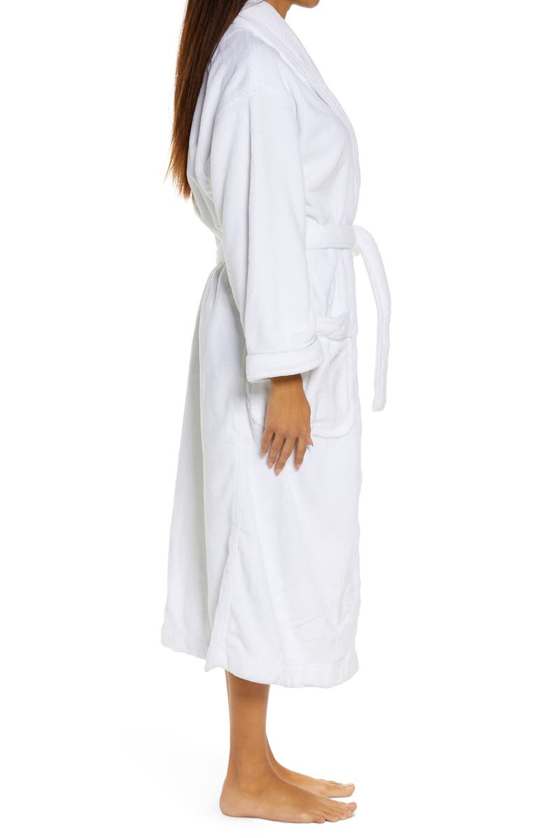 Majestic International Darlington Women's Fleece Robe, Alternate, color, White