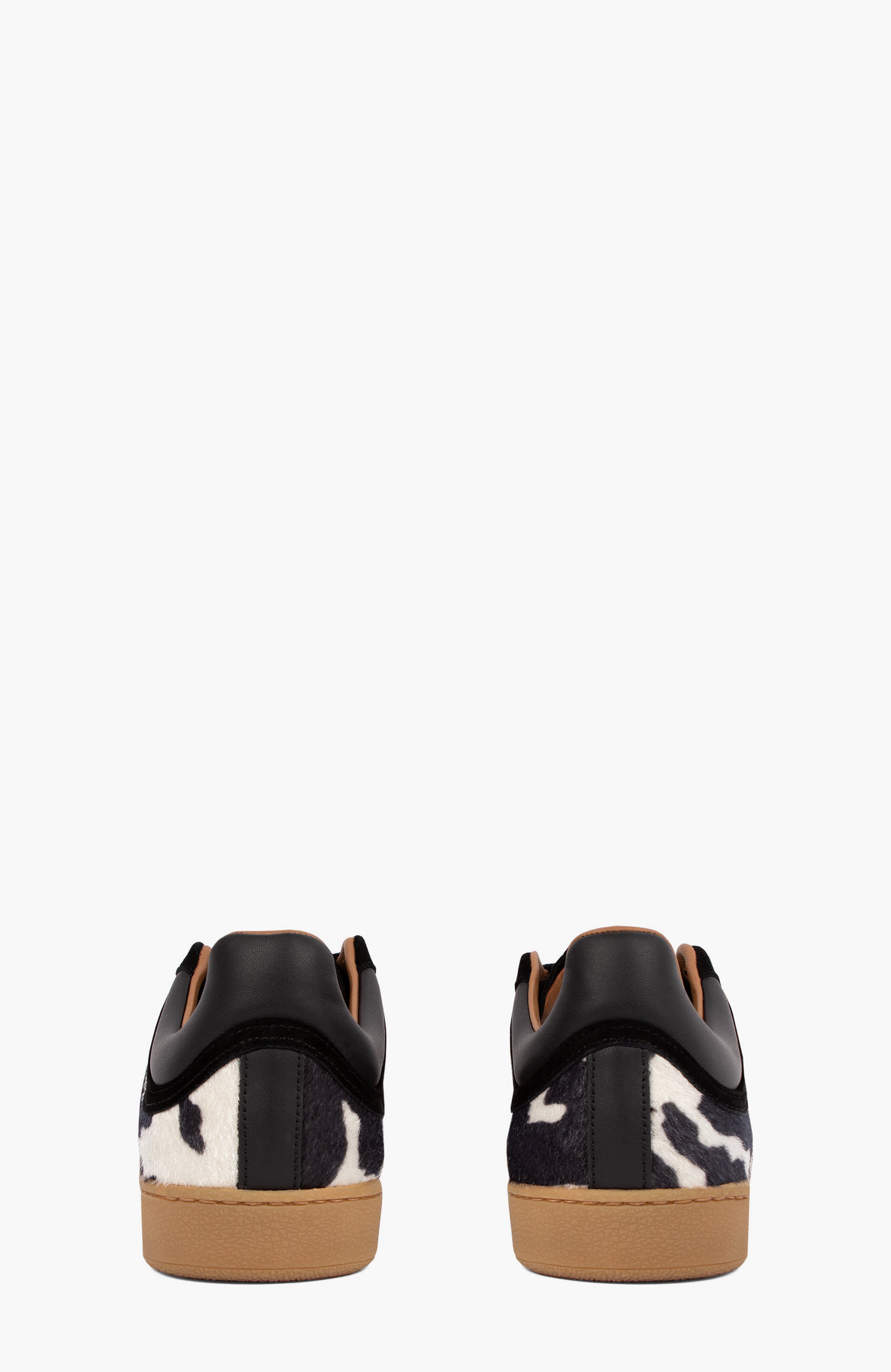Club Cow Print Leather Sneakers, Alternate, color, Black / White