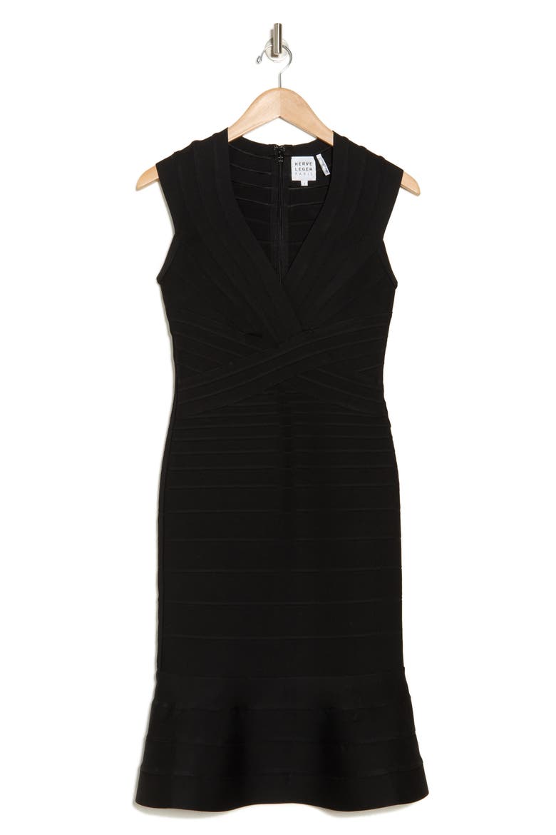 The Sophie Bandage Dress, Alternate, color, BLACK