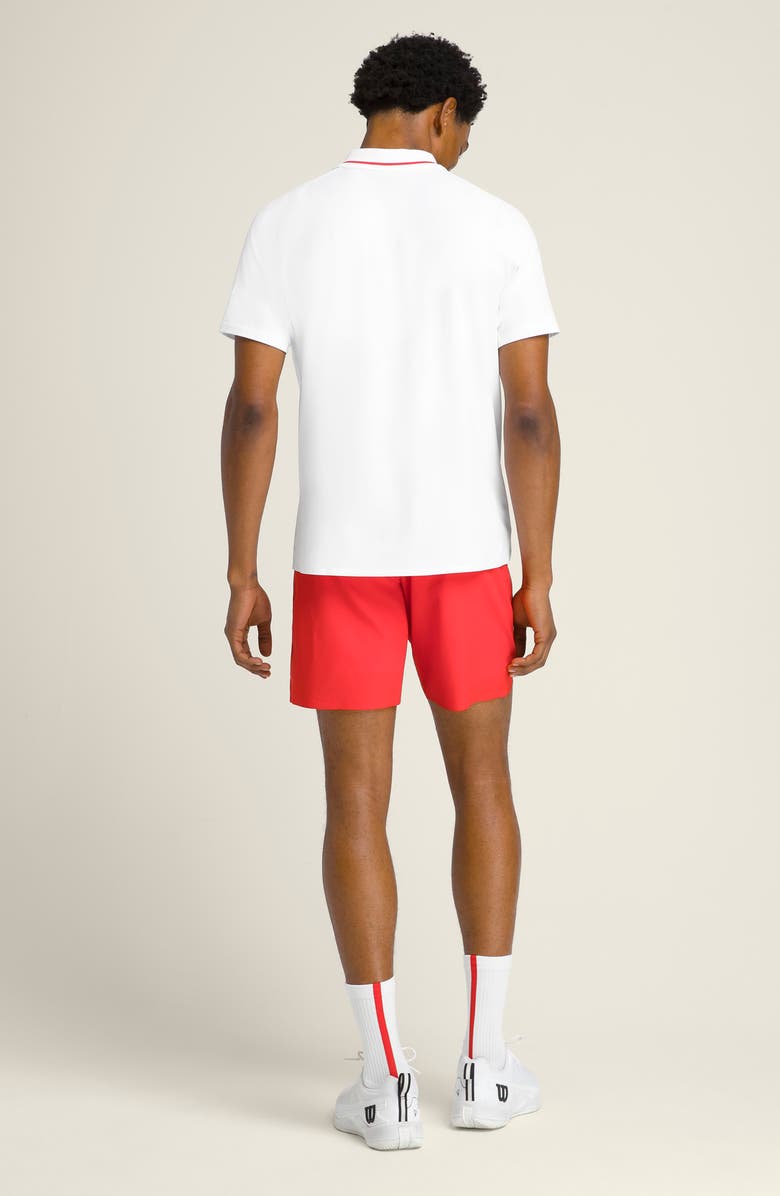 WILSON Tournament V2 Tennis Shorts, Alternate, color, Infrared