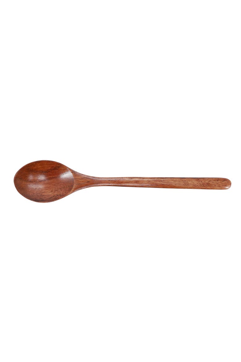 6 Piece 9 Inch Acacia Wood Spoon Set, Alternate, color, Acacia