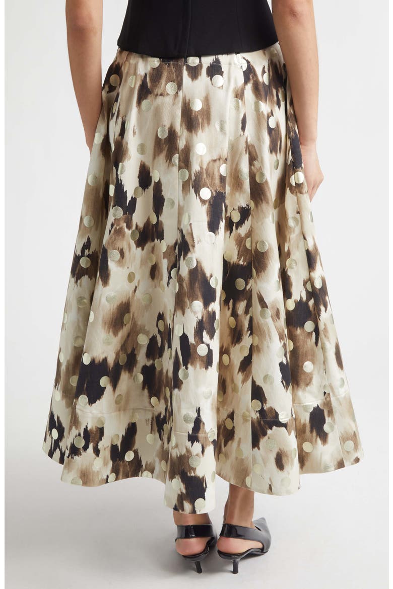 Parker Ikat Polka Dot Midi Skirt, Alternate, color, CREAM MULTI
