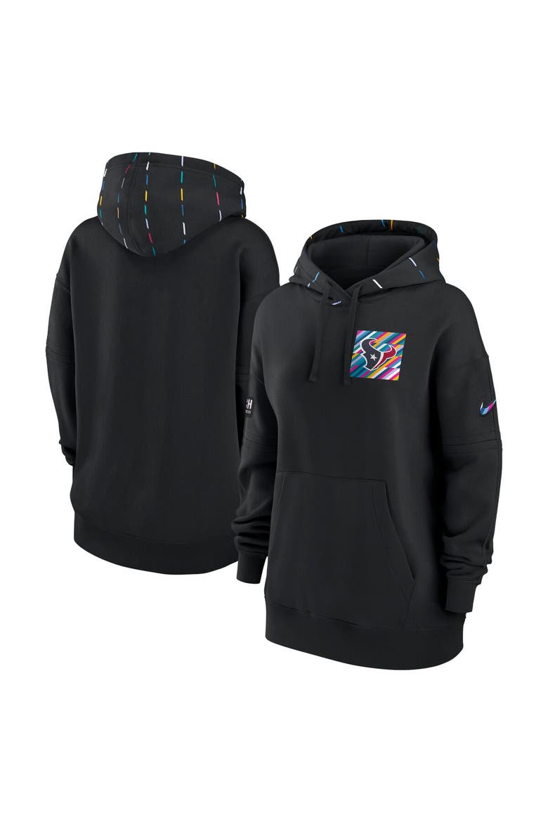 Women's Nike  Black Houston Texans 2023 NFL Crucial Catch Club Pullover Hoodie, Main, color, Black