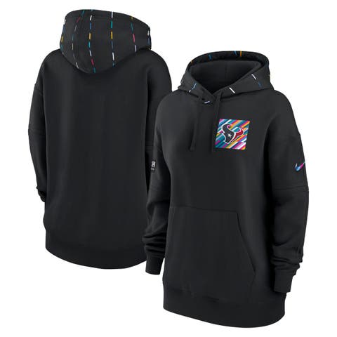 Women's Nike  Black Houston Texans 2023 NFL Crucial Catch Club Pullover Hoodie
