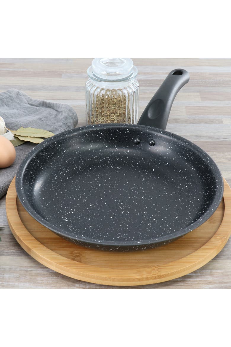 Delhi 9.5 Inch Round Nonstick Carbon Steel Frying Pan, Alternate, color, White