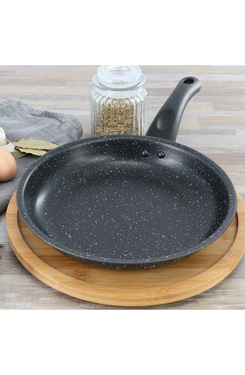 Gibson Home Delhi 9.5 Inch Round Nonstick Carbon Steel Frying Pan, Alternate, color, White