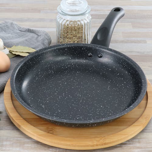 Gibson Home Delhi 9.5 Inch Round Nonstick Carbon Steel Frying Pan In Black