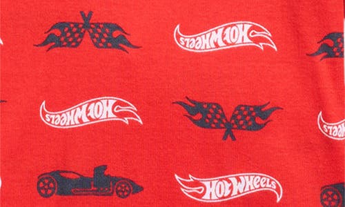 Komar Kids' Assorted Hot Wheels 2-pack Print Fitted Two-piece Pajamas In Red