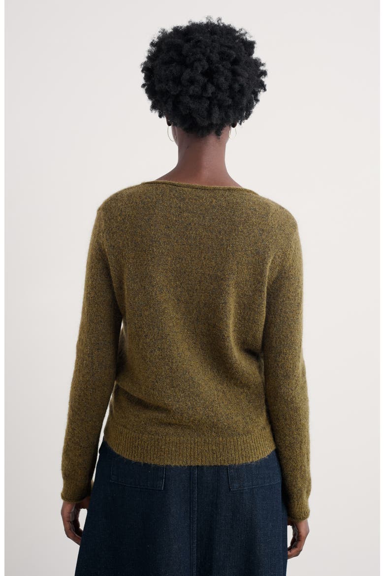 Lily Bell Wool & Mohair Blend Sweater, Alternate, color, KNIT MELANGE RICH OLIVE