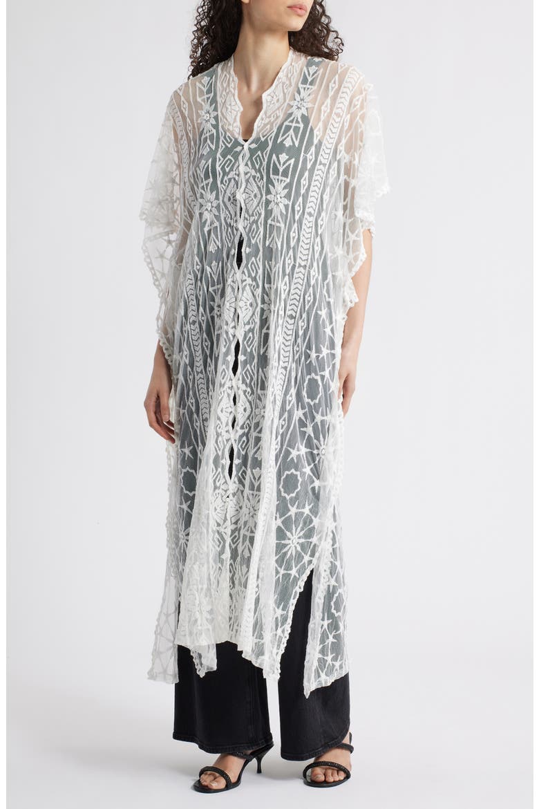 Augustina Sheer Caftan, Main, color, IVORY