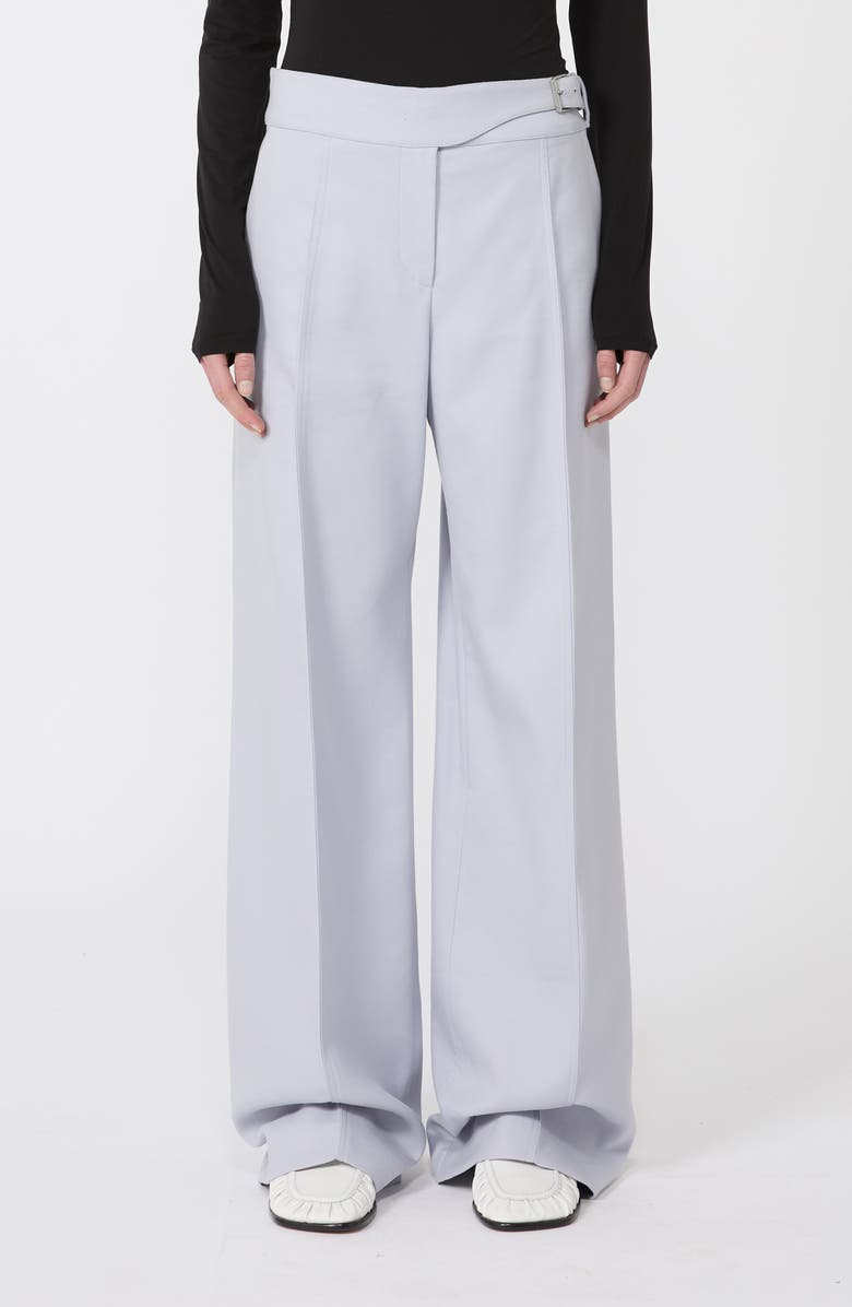 SPORTMAX Salita Cotton Blend Twill Wide Leg Pants, Main, color, Medium Grey