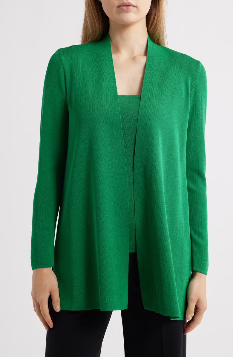 Anne Klein Nappa Kissing Front Cardigan, Main, color, 