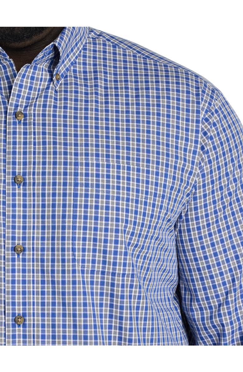 Harbor Bay by DXL Big & Tall Easy-Care Small Plaid Sport Shirt, Alternate, color, 