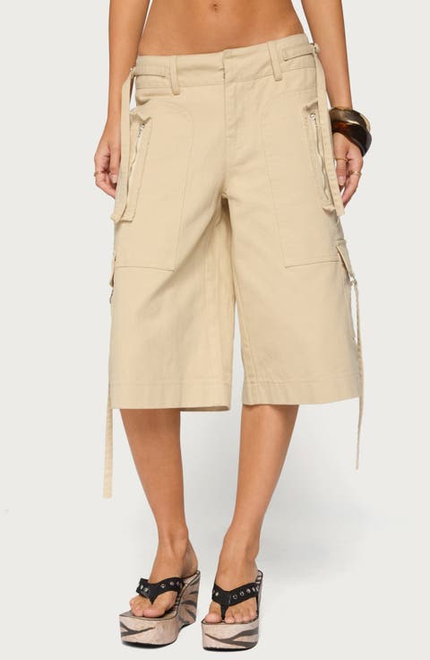 Avelisse Cotton Cargo Bermuda Shorts