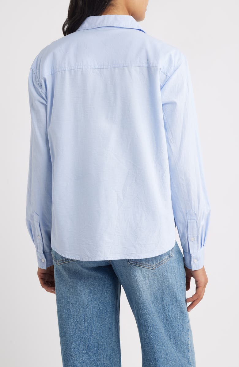 beachlunchlounge Cammi Cotton Button-Up Shirt, Alternate, color, Classical Blue