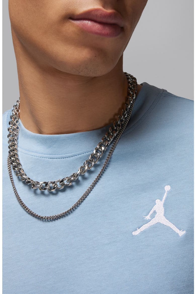 Jumpman Embroidered T-Shirt, Alternate, color, BLUE GREY/ WHITE