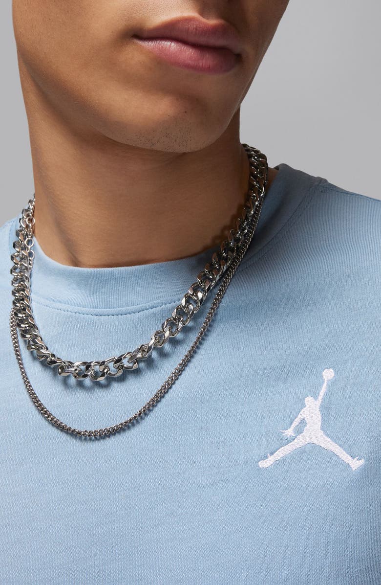 Jordan Jumpman Embroidered T-Shirt, Alternate, color, Blue Grey/ White
