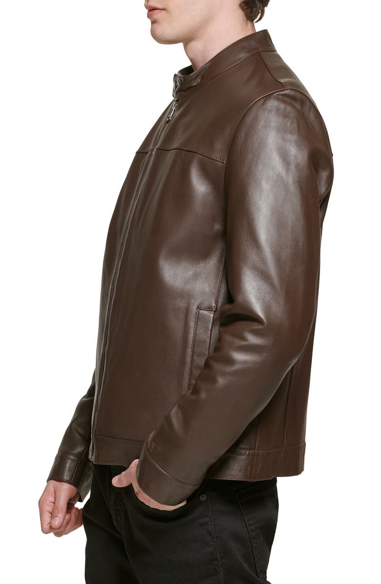 Cole Haan Bonded Leather Moto Jacket, Alternate, color, 