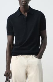 MANGO Fine Knit Cotton Polo