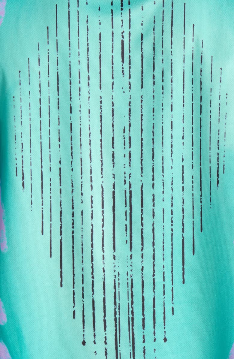 DIET STARTS MONDAY Flame Logo Detail Long Sleeve Top, Alternate, color, Teal/Purple