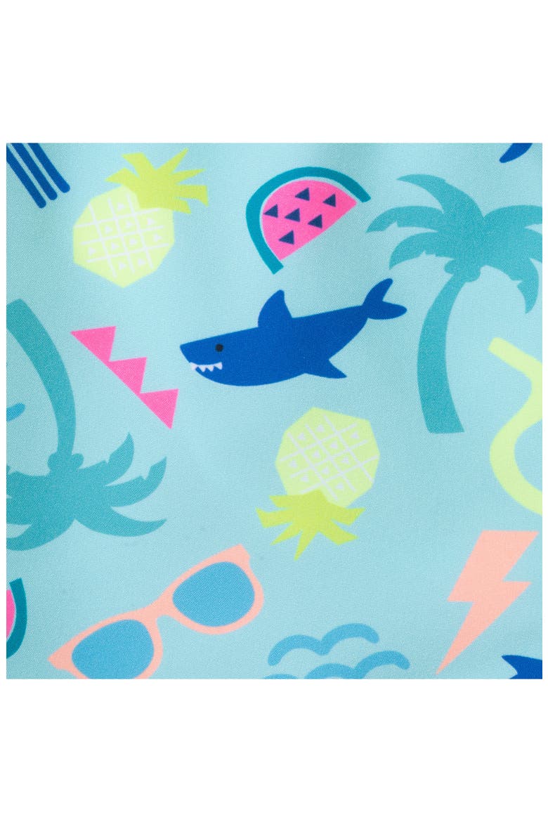 Kids' Volley Swim Trunks, Alternate, color, AQUA SURGER