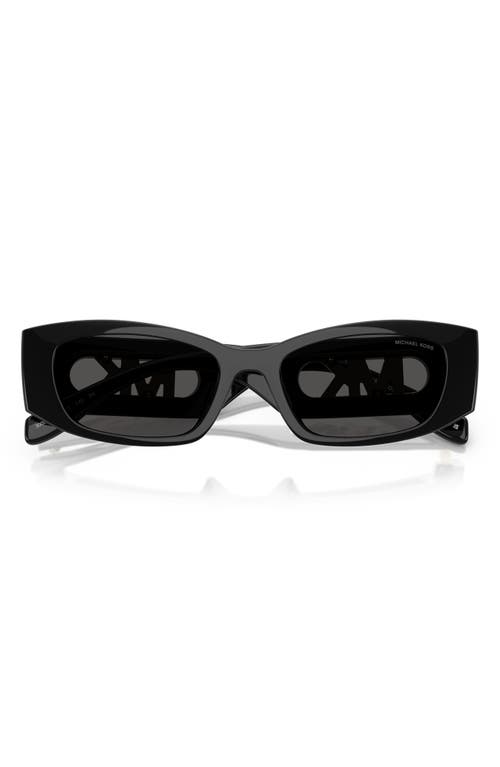 Michael Kors 52mm Rectangular Sunglasses In Black