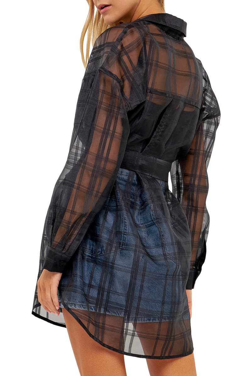 English Factory Check Button-Up Shirt, Alternate, color, 