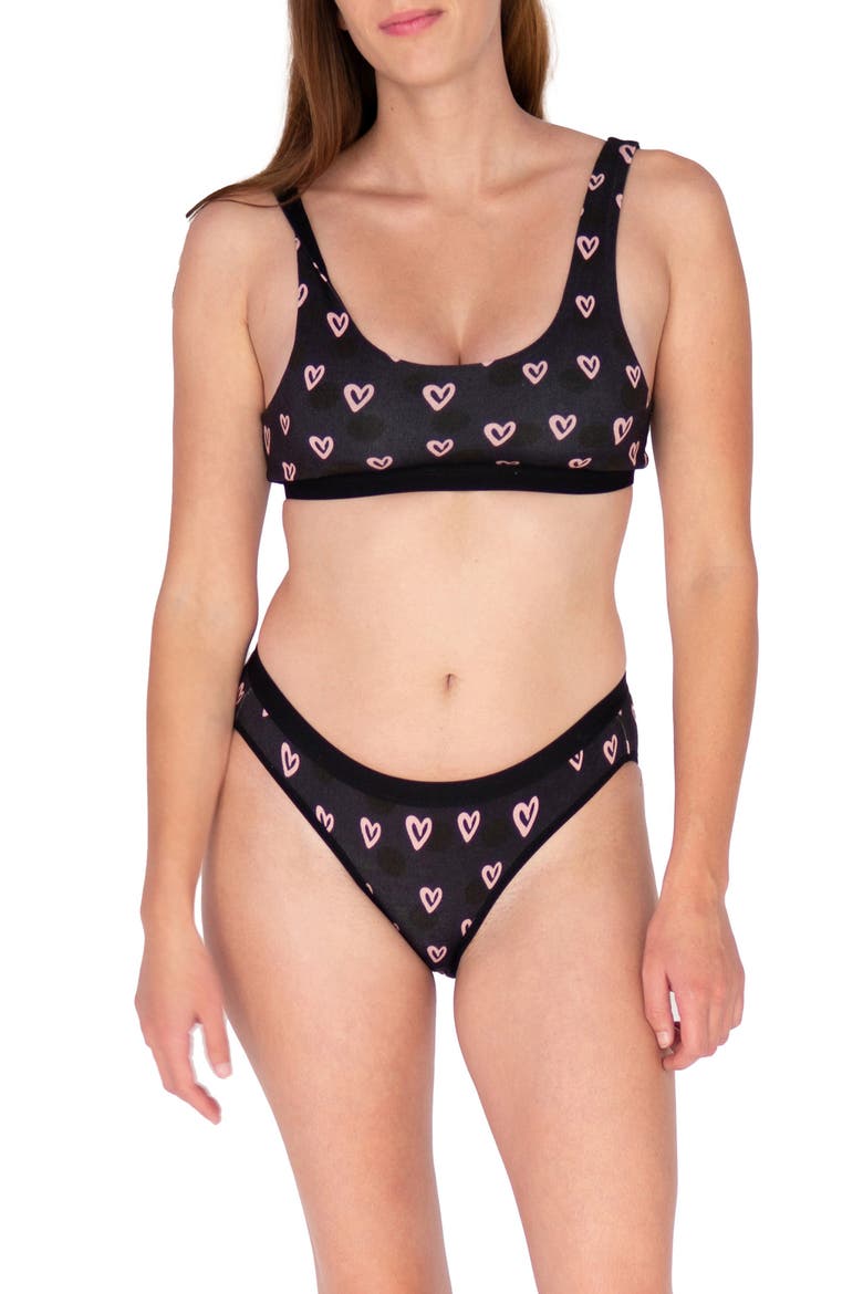 Hearts Bralette & Bikini Brief Set, Main, color, HEARTS