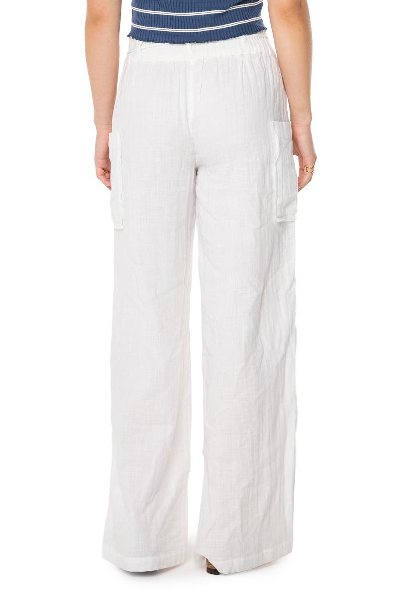 Sea Goldie Wide Leg Cotton Pants, Alternate, color, SNOW WHITE SOLID