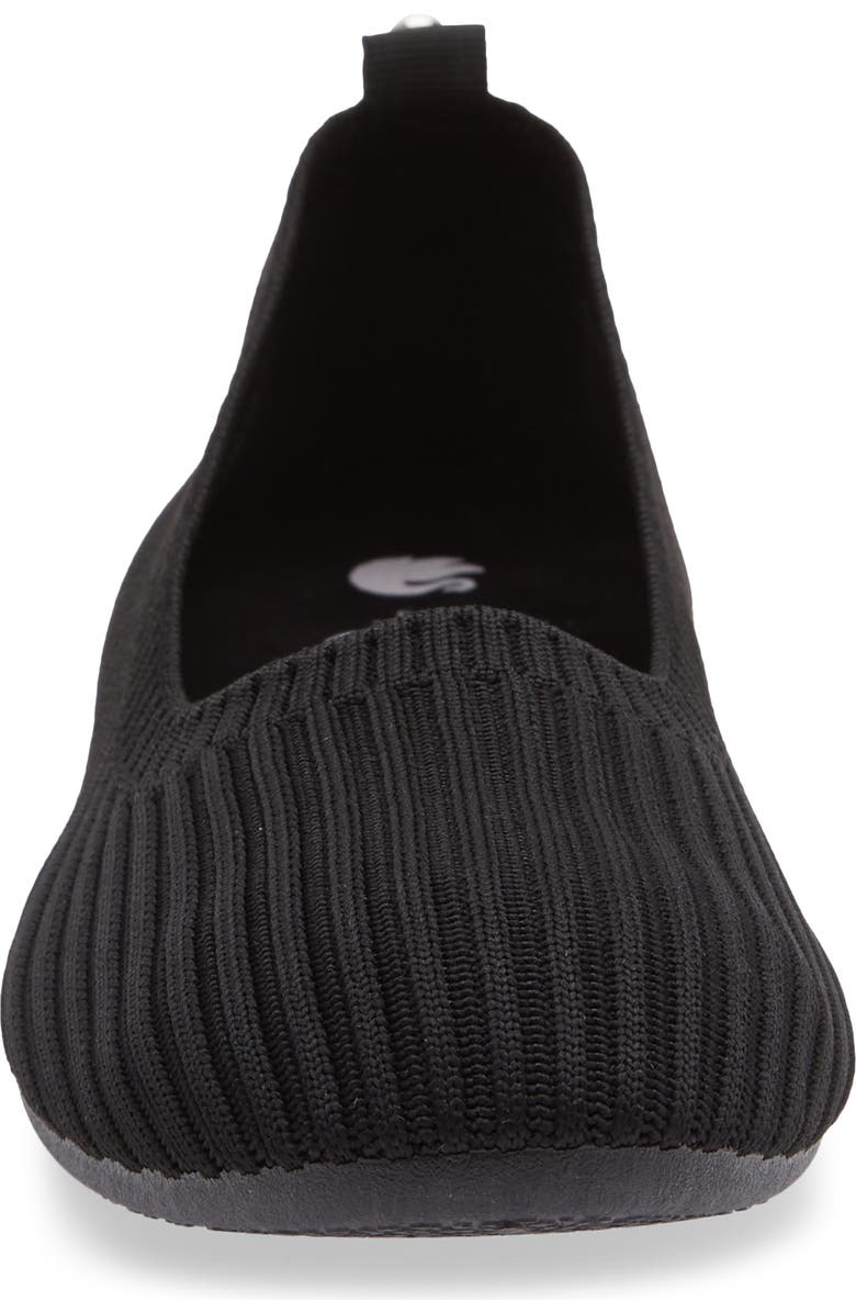 GLORIA VANDERBILT Jasmine Ribbed Knit Flat, Alternate, color, Black