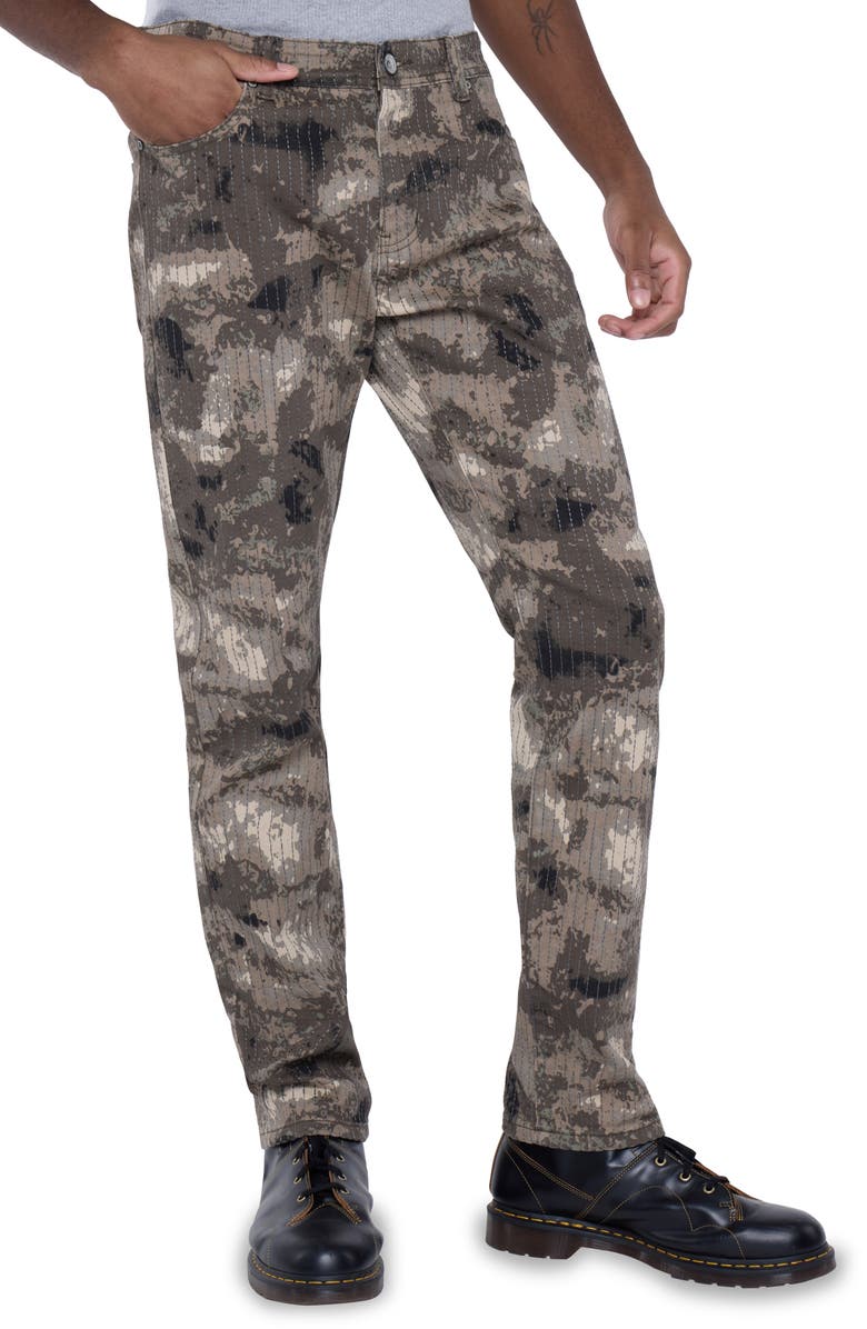 XRAY Camo Print Stitched Skinny Jeans, Alternate, color, 