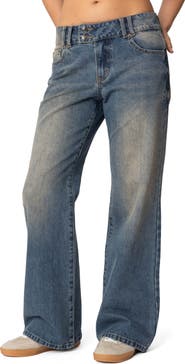 EDIKTED Jesi Low Rise Wide Leg Jeans