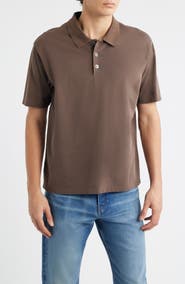 FRAME Washed Cotton Piqué Polo