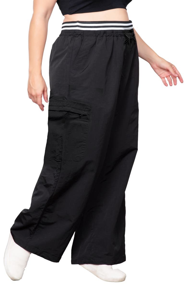 Standards & Practices Wide Leg Cargo Pants, Alternate, color, Black