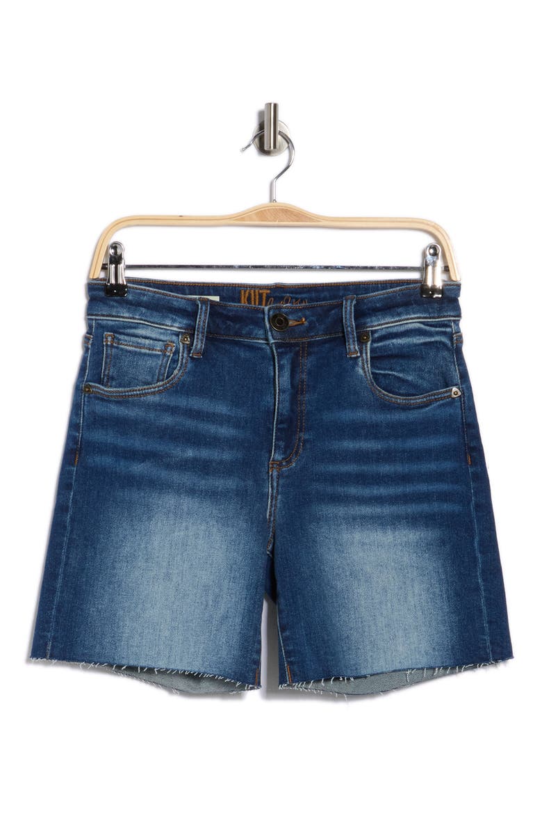 Kity Raw Hem Denim Shorts, Alternate, color, BLUESTAR