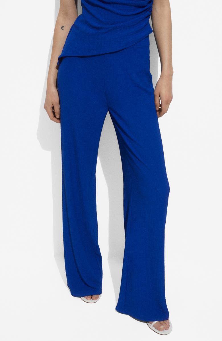 MANGO Atisa Wide Leg Pants, Main, color, Medium Blue