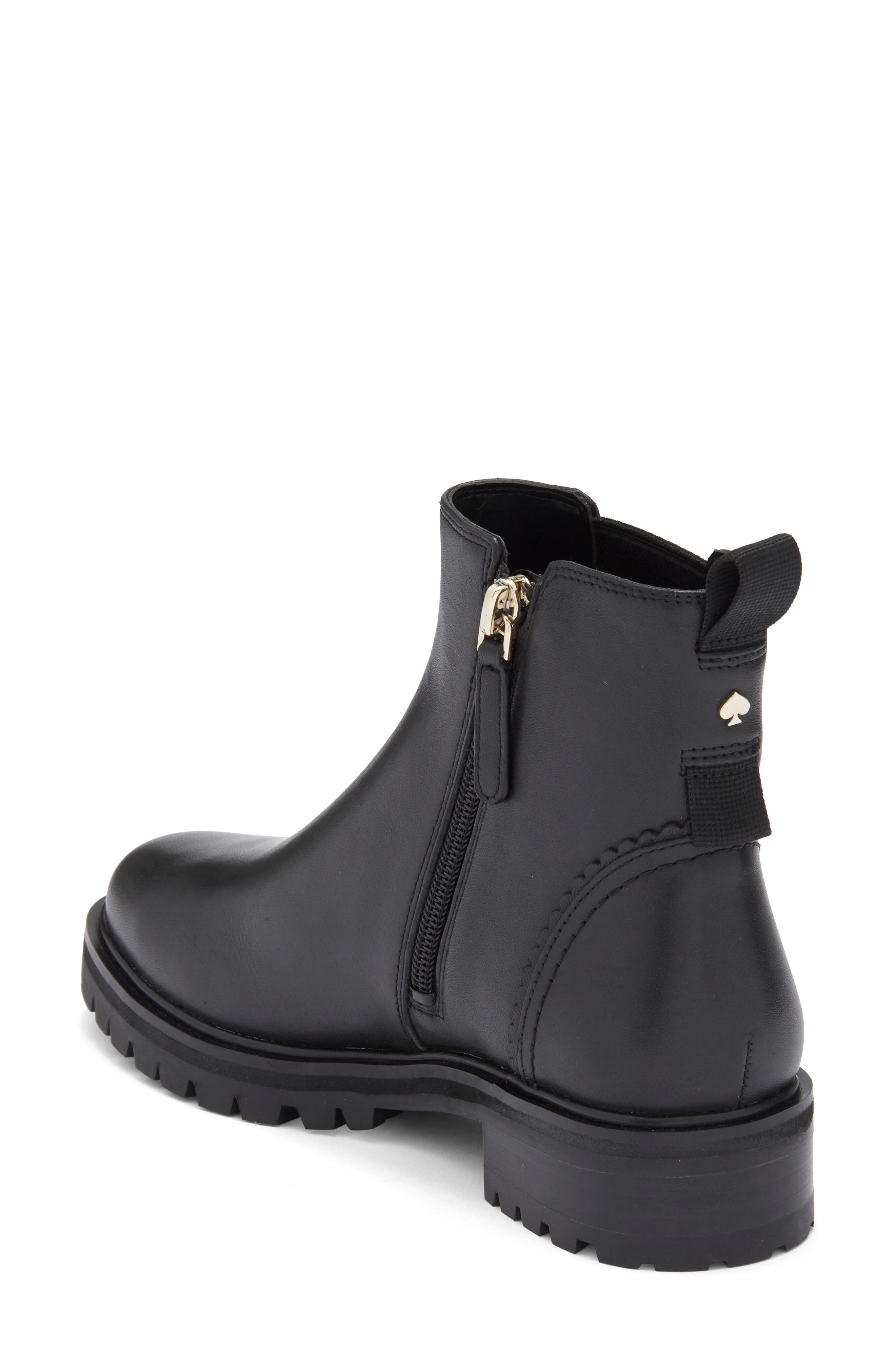 Kate Spade New York estelle lug sole boot, Alternate, color, Black