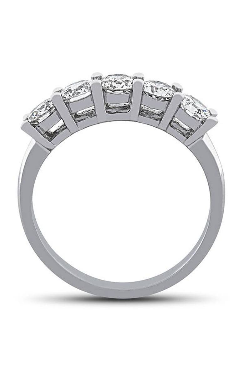 Bliss Diamond 2 Carat 5-Stone Round Lab Grown Diamond Ring 14K Gold, Alternate, color, 14K White Gold