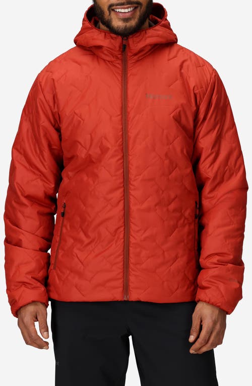 Marmot Monoquilt Zip Hoodie In Red