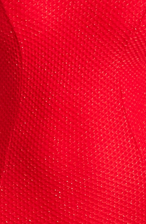 Aqua Blu Straight Front Mia Bandeau In Red