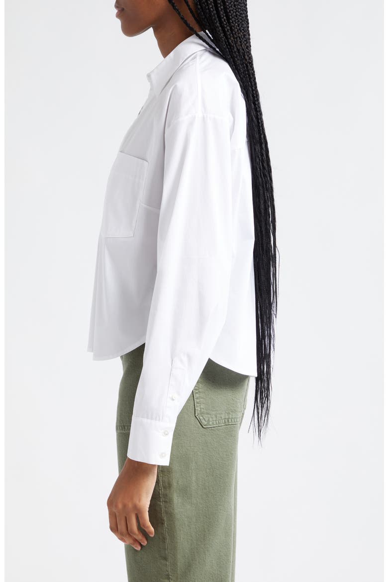 Khai Stretch Cotton Woven Top, Alternate, color, WHITE