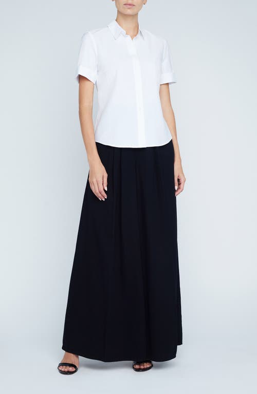 L Agence L'agence Risette Roll Cuff Shirt In White